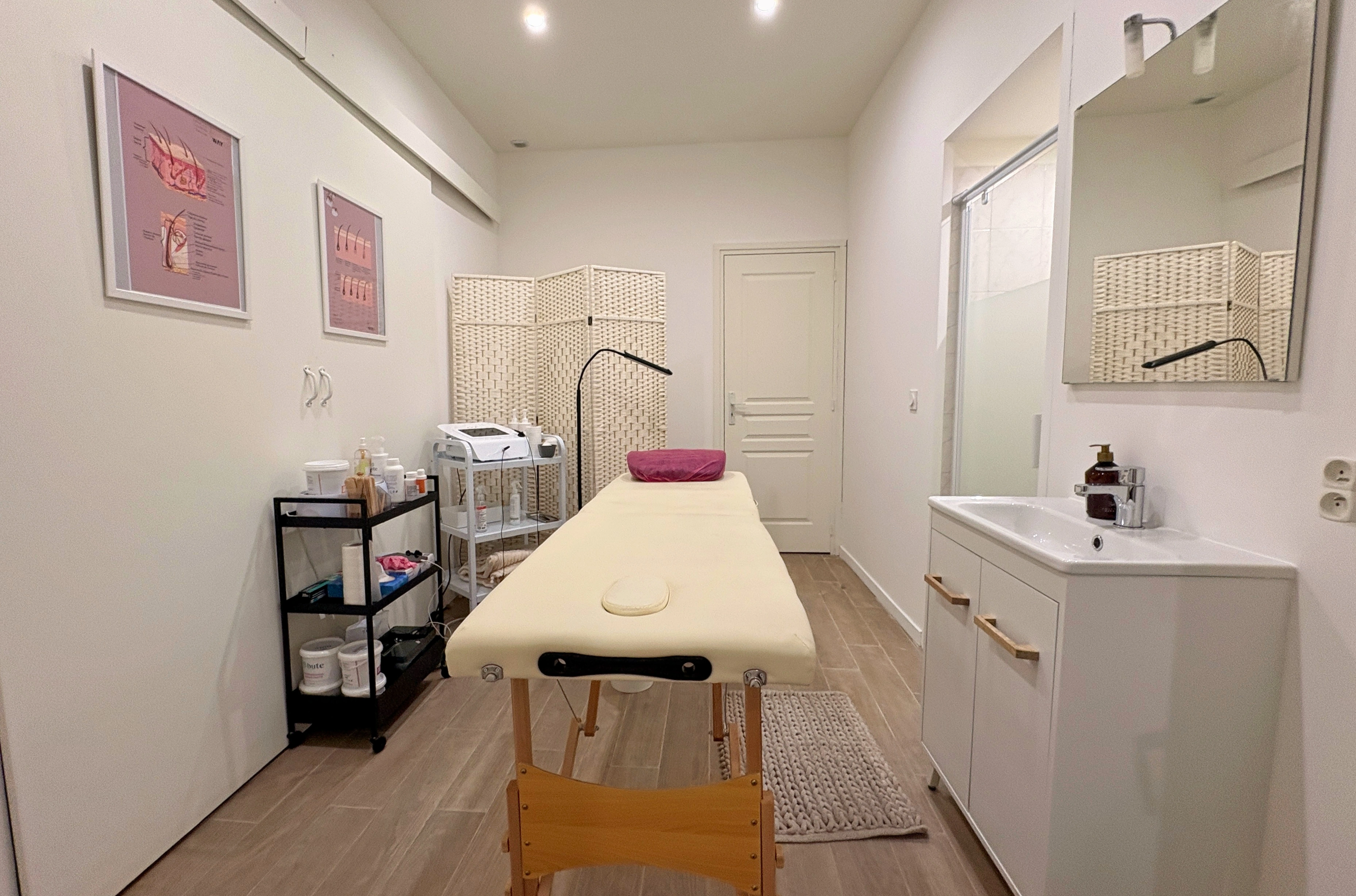 La cabine de soins de Beauty Way Cannes
